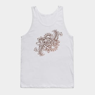 Rose Painted with Henna Tank Top